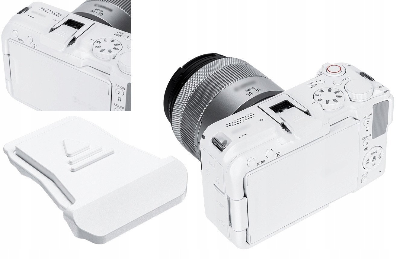 JJC Zaślepka Na Gorącą Stopkę Sanki Iso Canon Powershot V1 Eos R8 R50 R1 R7 R10 / Hc-ersc2 Biały