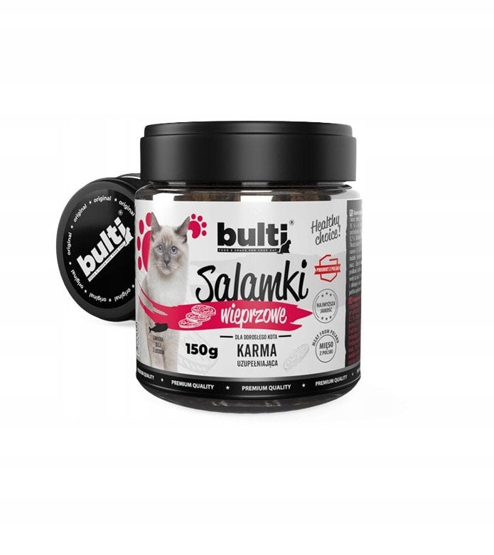 BULTI Salamki wieprzowe przysmak dla kota 150g