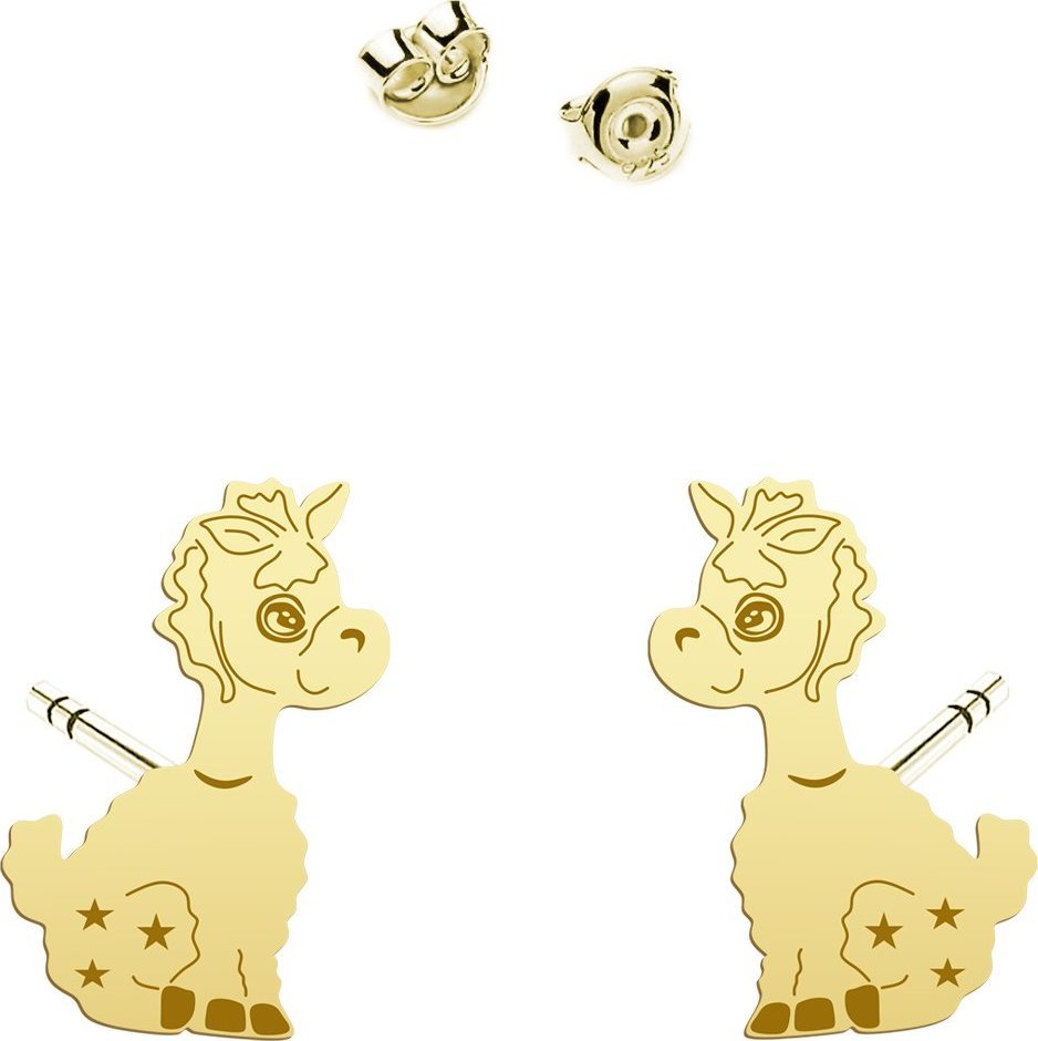 Radziszewska Jewellery Kolczyki Pozłacane Lama