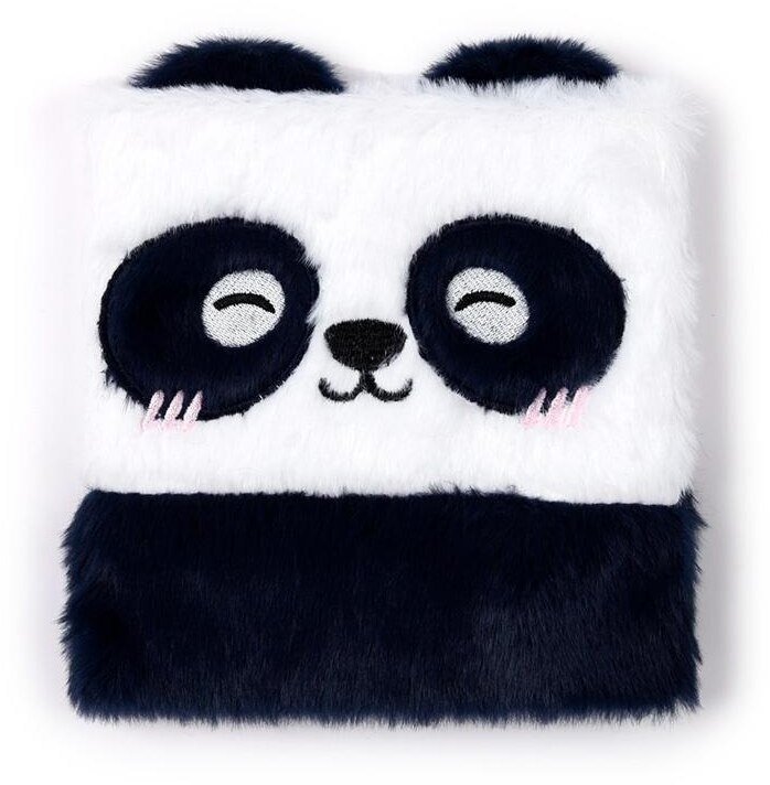 Puszysty pluszowy notatnik linie Panda