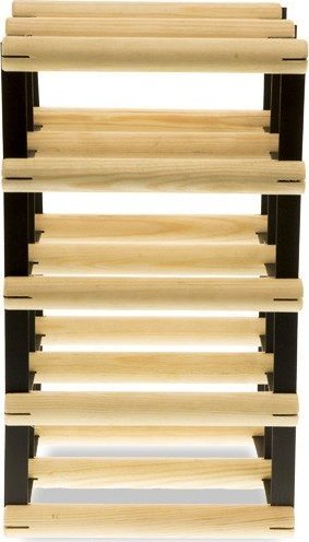 Wamar-Sosenka Regał na wino Stojak na 8 Butelek Szklanych/ PET RW-8/ 2x4 Surowy Naturalny Metal + Drewno RW-8-2X4-8