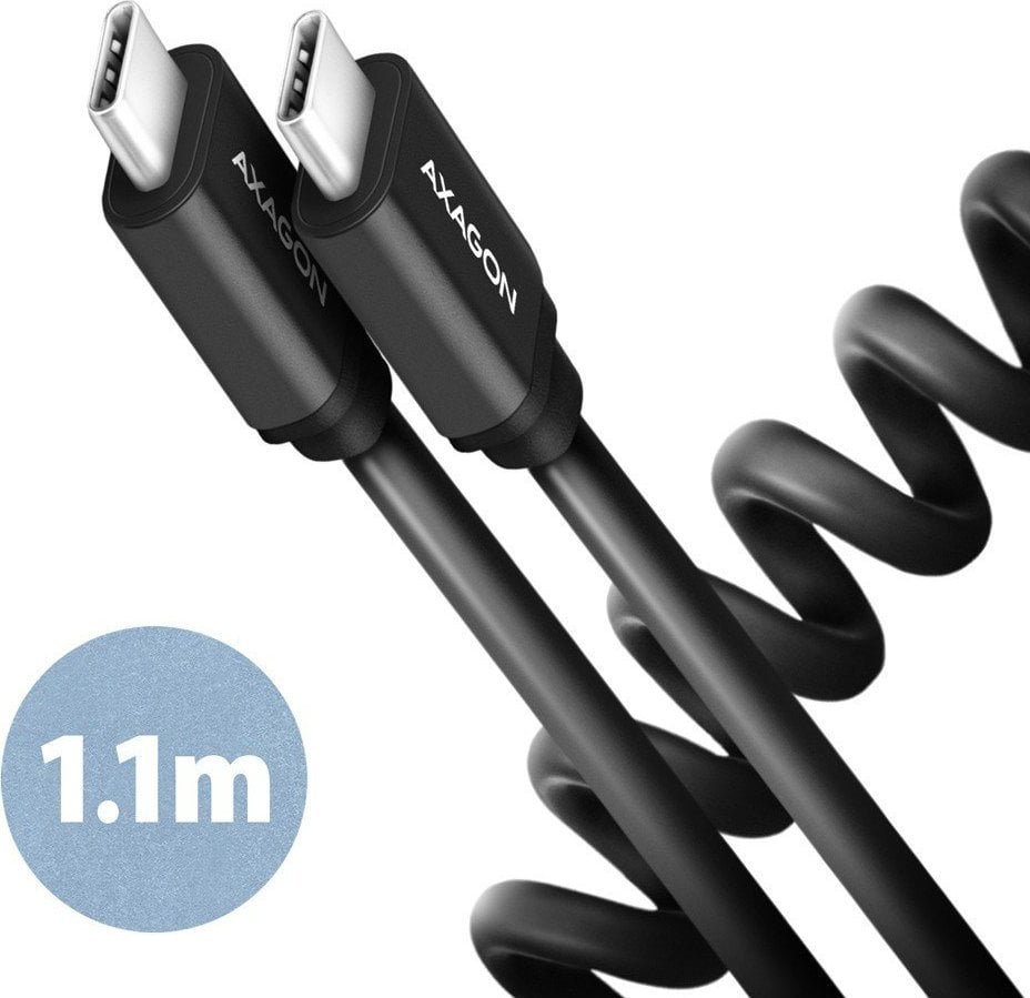Kabel USB Axagon USB-C - USB-C 1.1 m Czarny (BUCM-CM20TB)