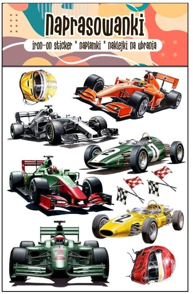 Naprasowanki Termo Naklejki na Ubrania Wyścigówki