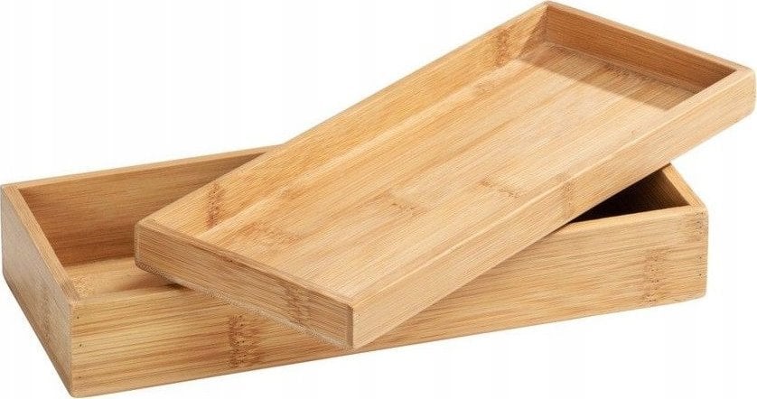 Wenko Komplet tac łazienkowych TERRA, bambus, 2 sztuki, WENKO