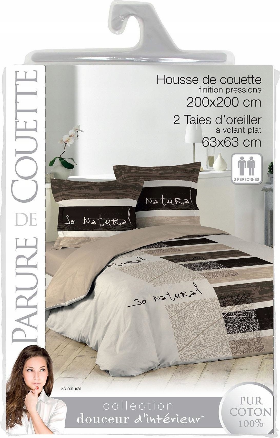 Douceur d`Interieur Pościel bawełniana NATURAL, 200 x 200 cm