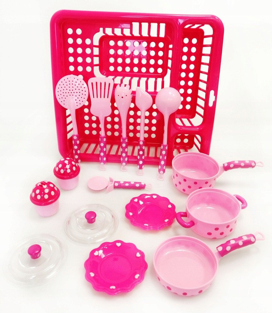 ZESTAW NACZYŃ W KOSZYKU PATELNIA KUCHNIA 16w1