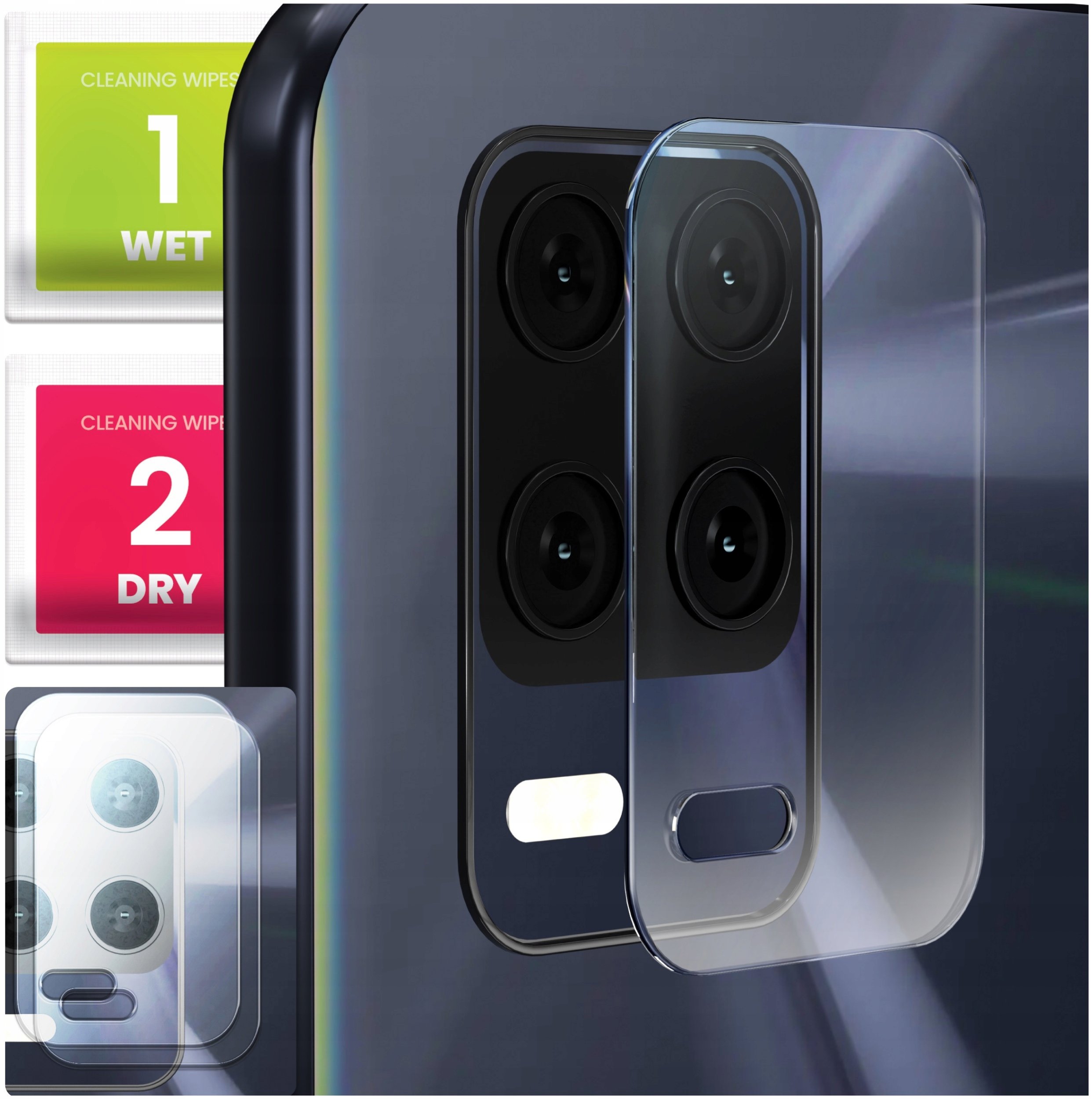 2-PAK Szkło Na Aparat Do Realme 8 5G (Hartowane, Ochronne, Na Obiektyw, 9H)