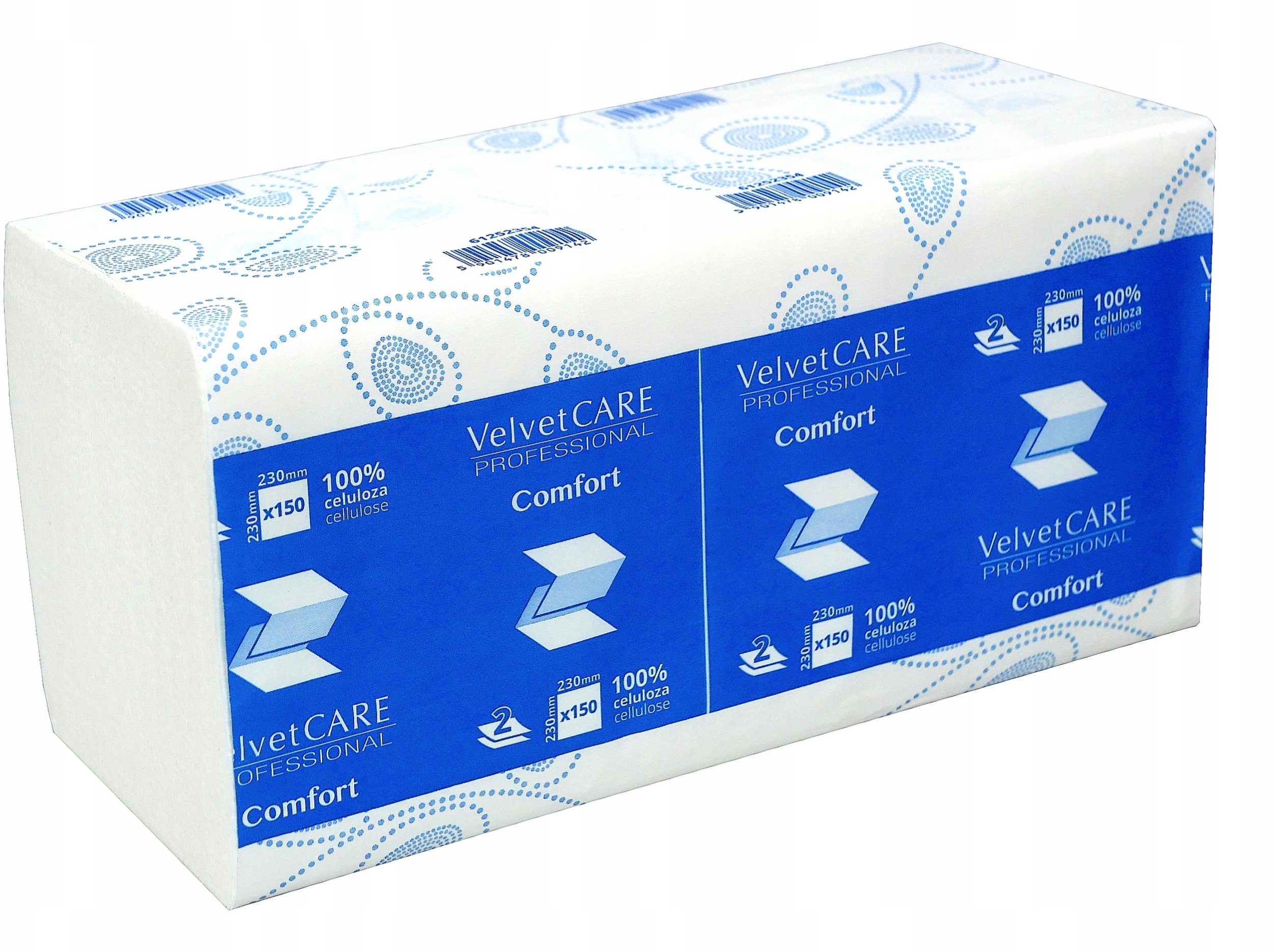 Velvet VELVET CARE Ręcznik papierowy ZZ biały celuloza 3000 sztuk 2-warstwowy