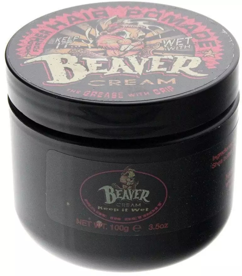 Cock Grease, Beaver Cream Water Type, Hair Styling Pomade, Shine Finish, Extra Hold, 100 g For Women