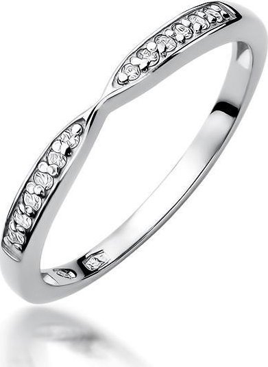 Best Diamonds złoty pierścionek z brylantem 0.10ct 9
