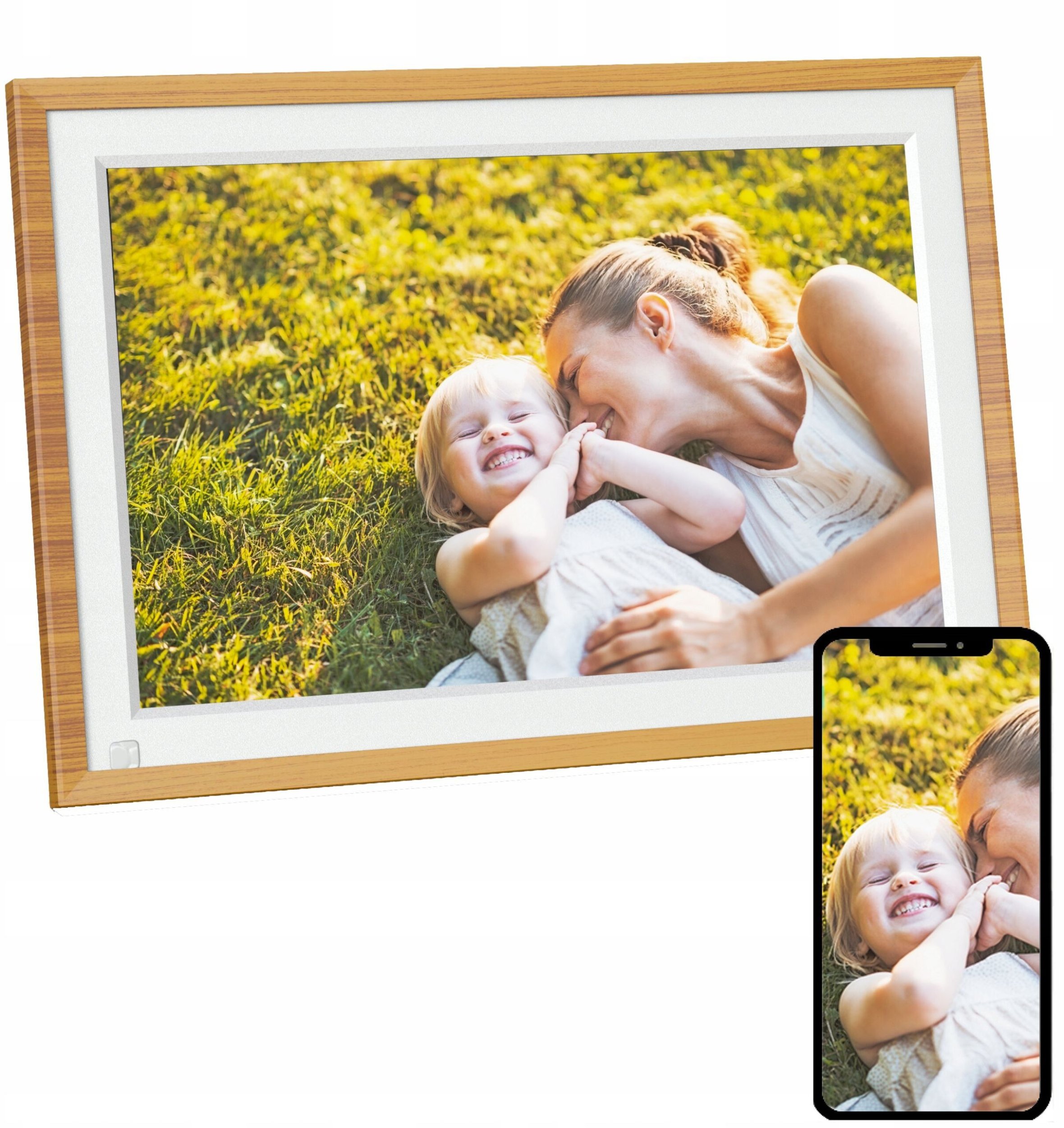 Ramka cyfrowa AgfaPhoto Ramka Cyfrowa 10" Lcd Hd Wifi Auto Obrót Czujnik Ruchu Pamięć 32gb / Apf1000 Wi-fi / Brązowy