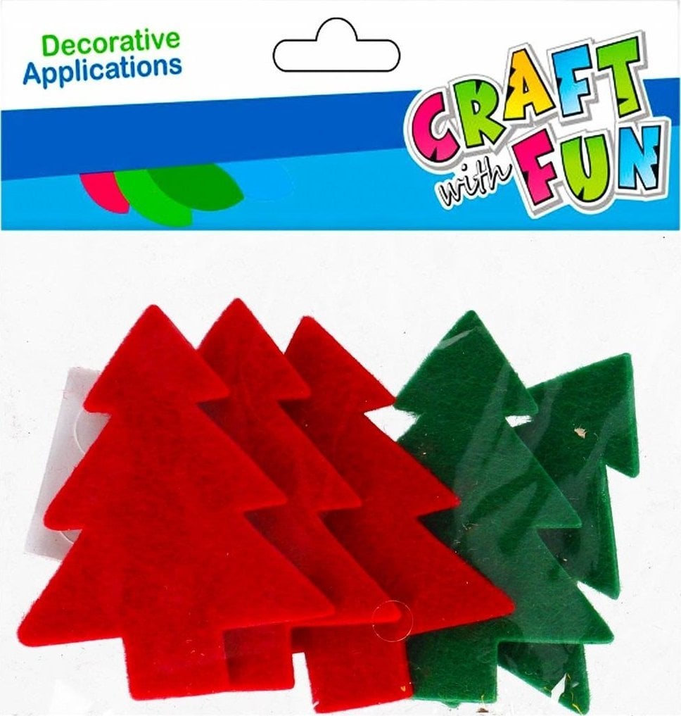 Craft with Fun OZDOBA BN FILC CHOINKA SPRZYL 5SZT CF 12/288