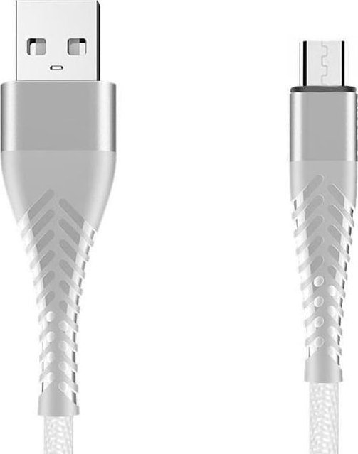 eXtremestyle Kabel micro USB z oplotem Spider (2 m, biały)