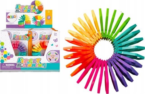 LeanToys Zabawka Sensoryczna Antystresowe Bransoletka Sprężyna