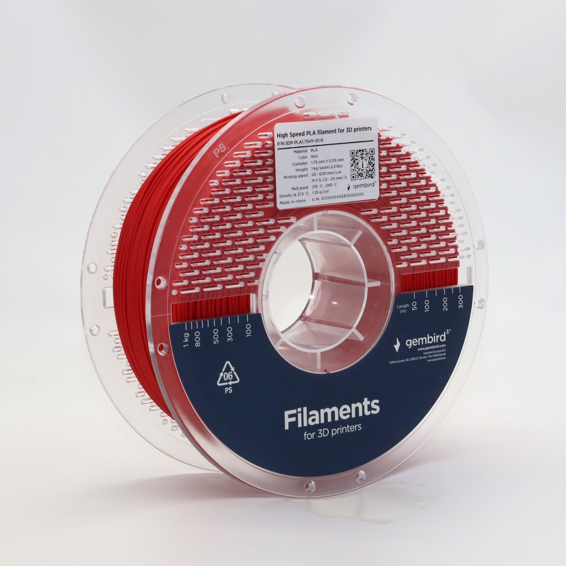 Gembird GEMBIRD Filament PLA High Speed red 1 75 mm 1 kg