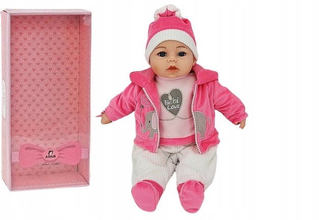 Adar Lalka bobas 45cm z dźwiękiem box Adar