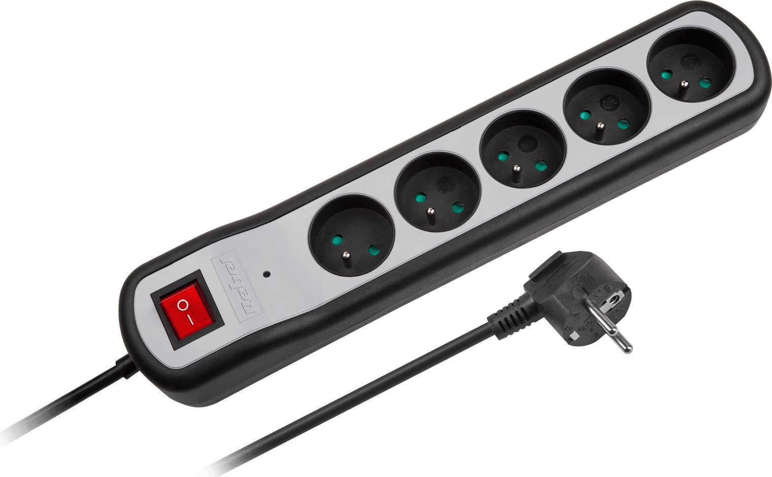 Listwa zasilająca Rebel Listwa zasilająca Rebel 5 gniazd z przełącznikiem (3m, 3x1,5mm)