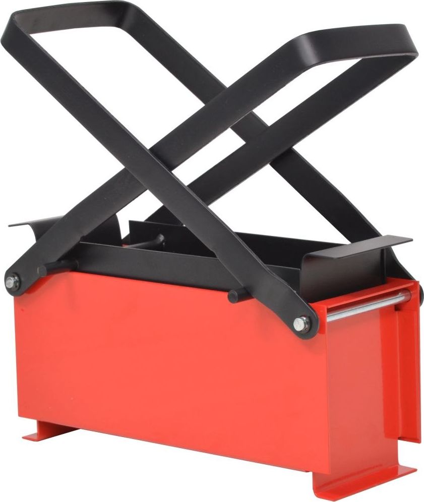 vidaXL VidaXL Brykieciarka do papieru, stalowa, 34x14x14 cm, czarno-czerwona