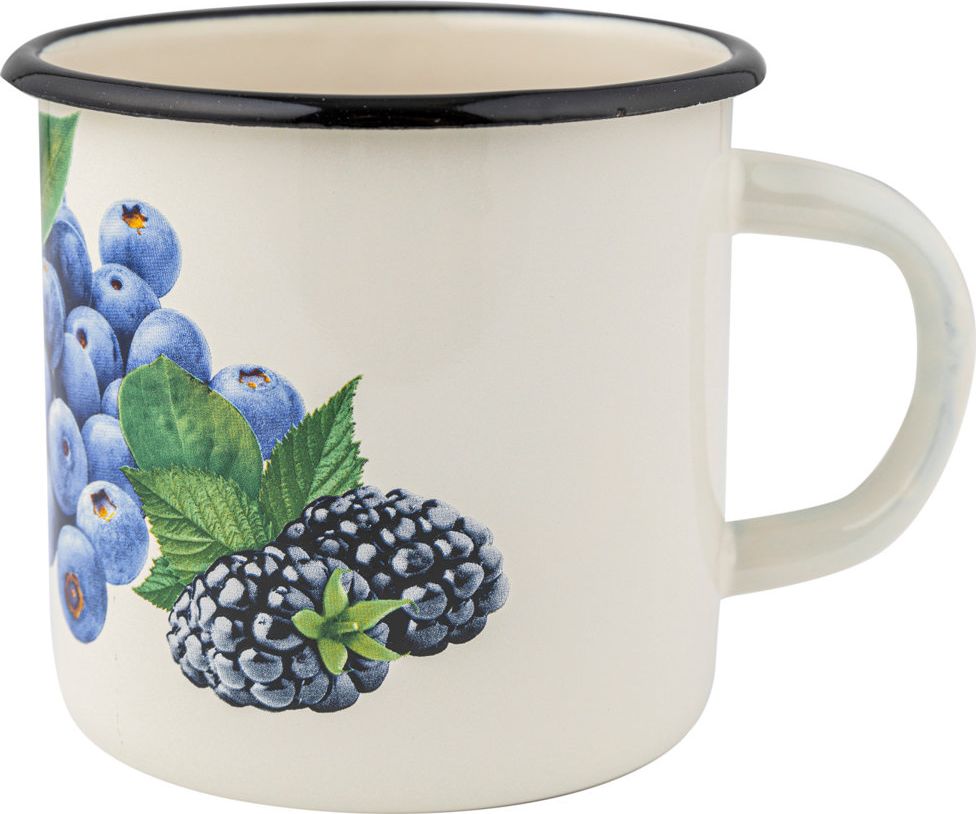 Emalia Pleszew Kubek emaliowany na indukcję i gaz Emalia Polska Pleszew Borówka 11 cm 1 l