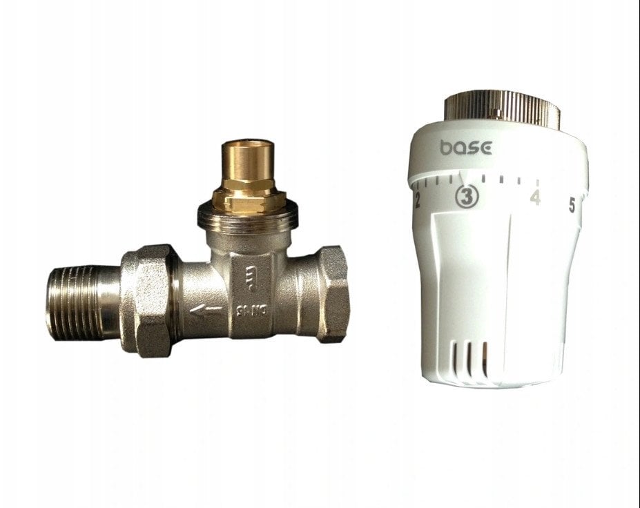 Ogranicznik temperatury powrotu RTL głowica termostatyczna + zaw.termostyczny prosty z półśrubunkiem 1/2x3/4 GZ