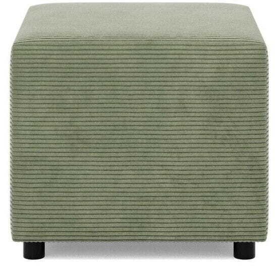Adams Group Pufa do siedzenia, BLOM, sztruksowy, 51x51x40 cm, oliwkowy