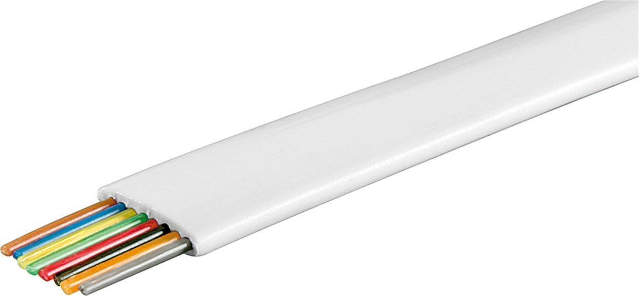 Goobay goobay płaski kabel telefoniczny 8adrig 100m kabel biały 100 metrów - 93309