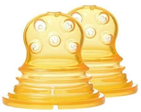 Akcija! Kidsme Food Squezeer patentēts silikona uzgalis ar lieliem caurumiem pusšķidrai pārtikai 2 gab. no 4 mēn. 160364