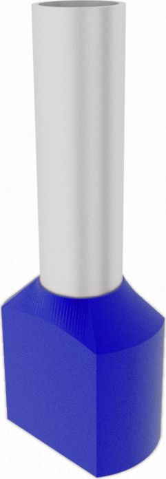 Elpromet 100szt. 2x2,5/10mm Końcówka tulejkowa izolowana podw. nieb. TE2510 Elpromet 0378