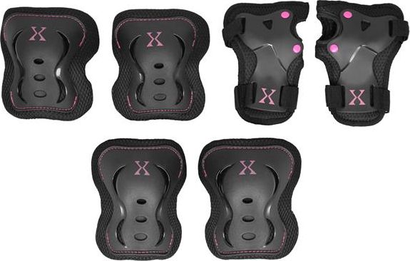 Nils Extreme Zestaw Ochraniaczy Extreme czarno-różowe r. L (16-60-123)