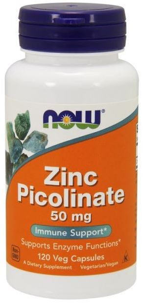 NOW Zinc Picolinate 50 mg 120 vcaps