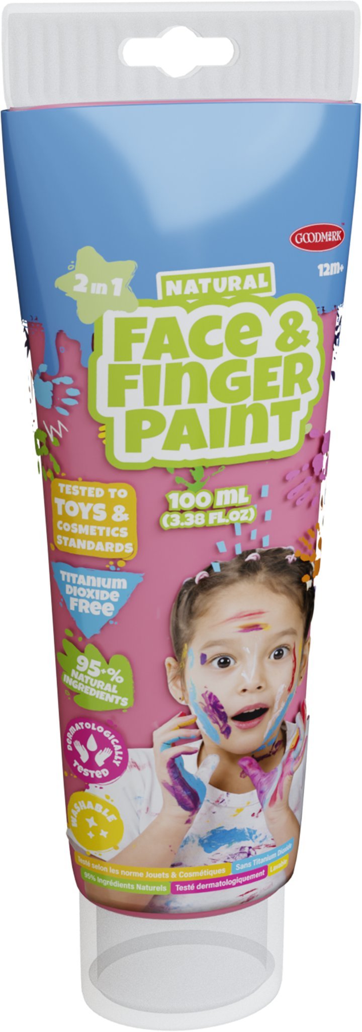 BOTI NATURAL farba d/mal palcami RÓŻ 100ml 38581