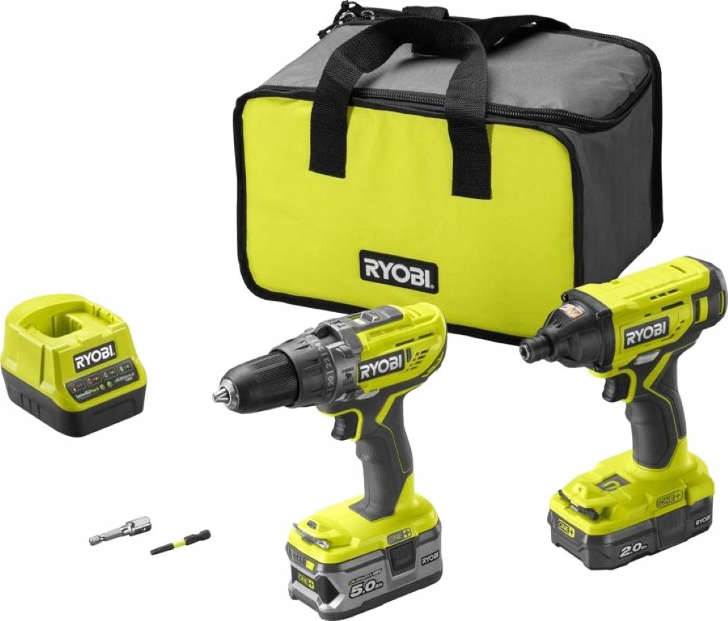 Zestaw narzędzi Ryobi Tool set Ryobi ONE+ R18PDID2-252S 1x2.0Ah, 1x5.0Ah