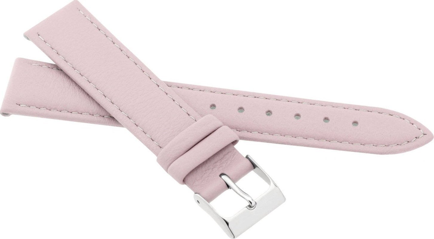 JVD Skórzany pasek do zegarka 12 mm JVD R41426-12 jasny róż