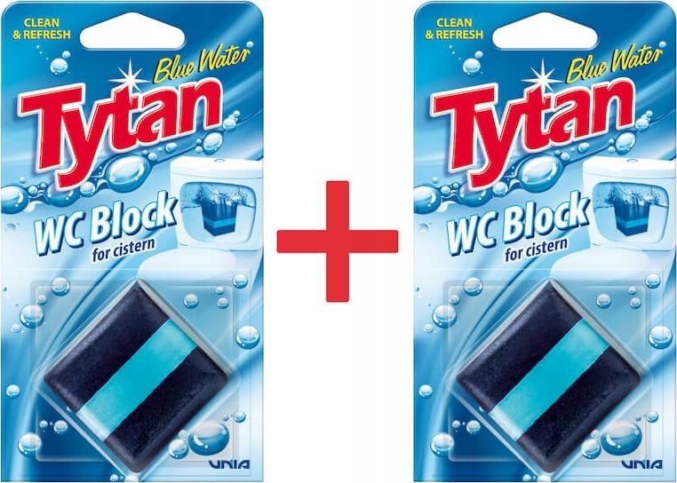 Tytan 2 X KOSTKA DO SPŁUCZKI BARWIĄCA WODĘ TYTAN WC 50G