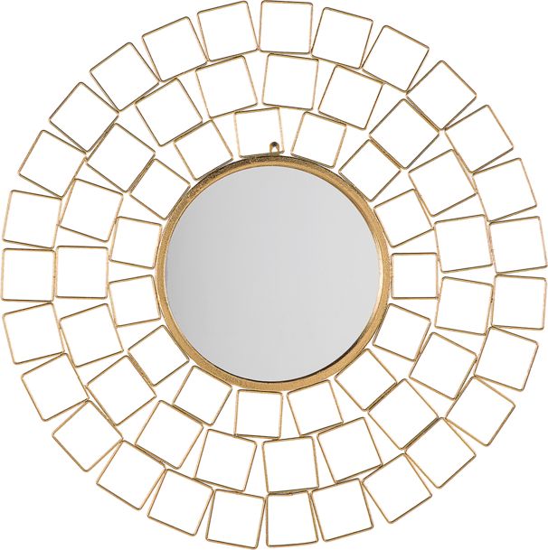 Beliani Lustro ścienne 90 cm złote LABRIT