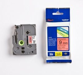 Brother taśma czerwona TZe-421 nadruk czarny