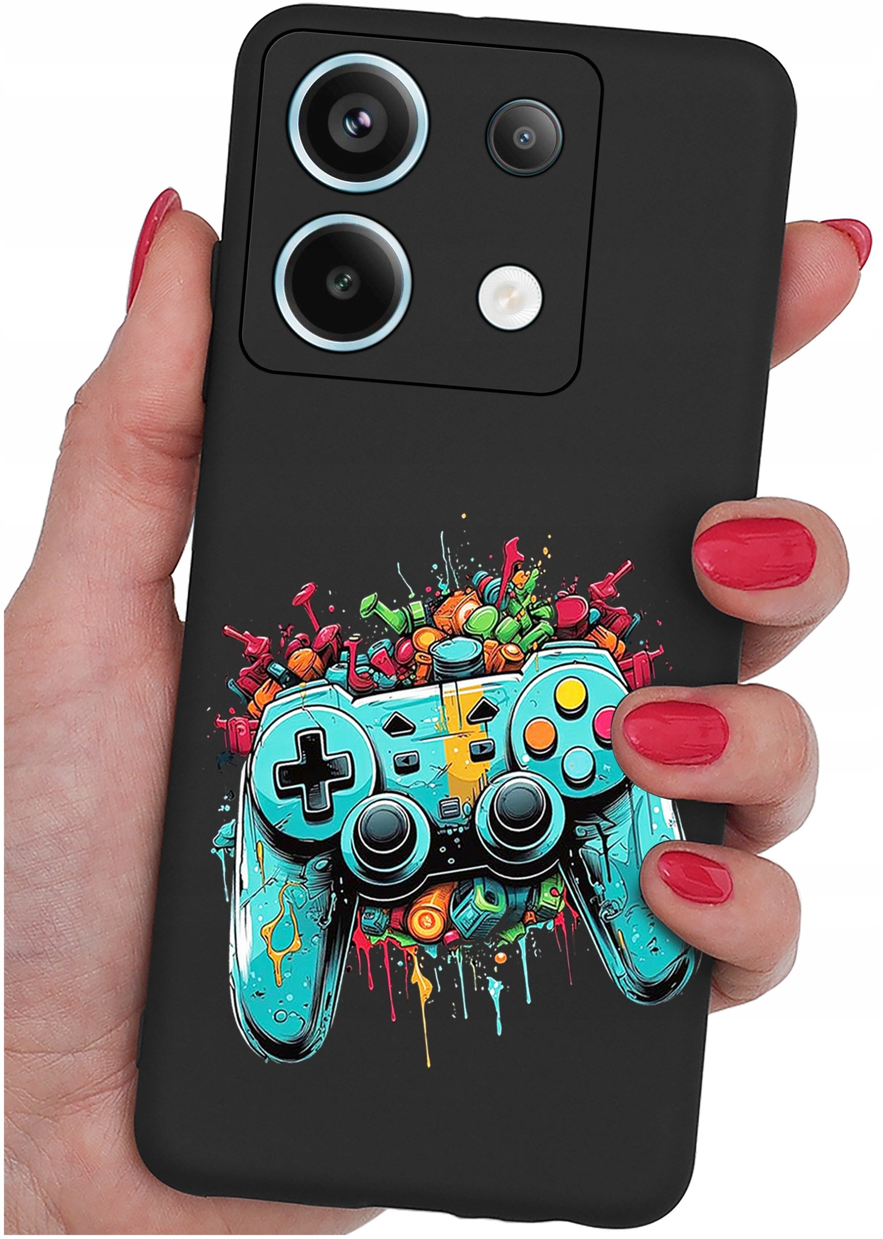 ETUI do Xiaomi Redmi Note 13 Pro 5G WZORY |SILIKONOWE MATT CASE +SZKŁO 9H