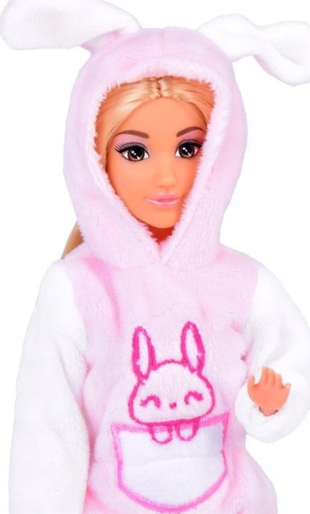 Lalka Anlily w stroju królika piżamie dresiku +szczotka ZA5418
