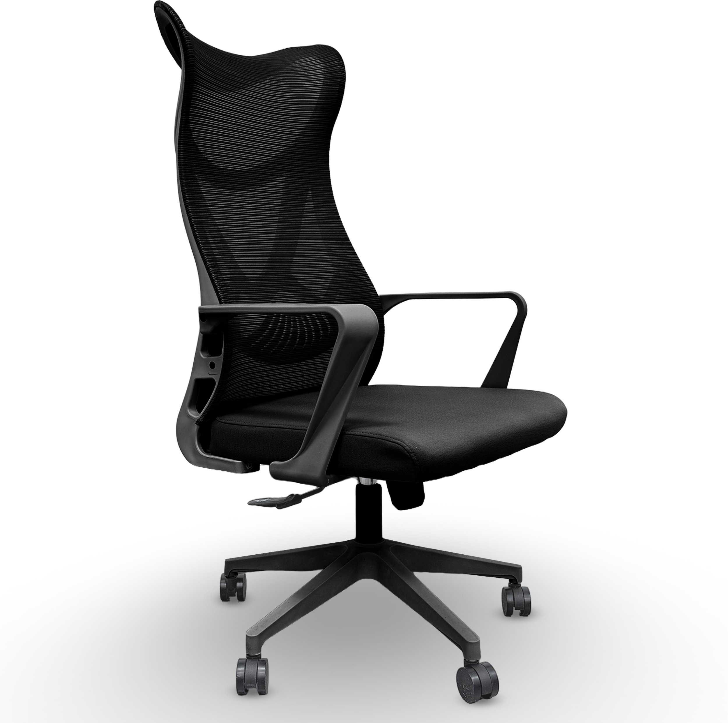 Krzesło biurowe ergonomiczne obrotowe regulowane z siatką czarne