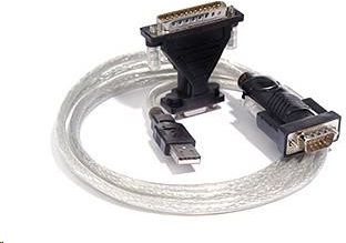 Kabel USB PremiumCord USB-A - RS-232 Czarny (ku2-232)