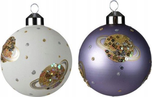 Kaemingk Bombka choinkowa zdobiona szkło 8 cm