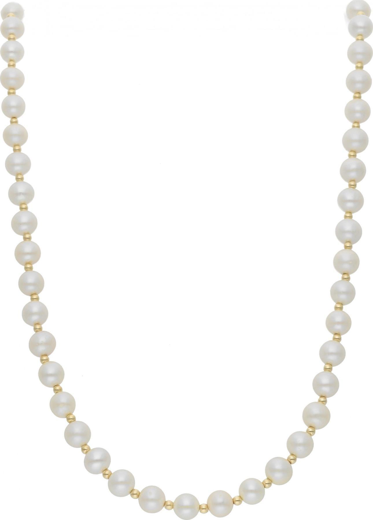 Rosanto Złoty naszyjnik z białych pereł 50 cm 585 14k