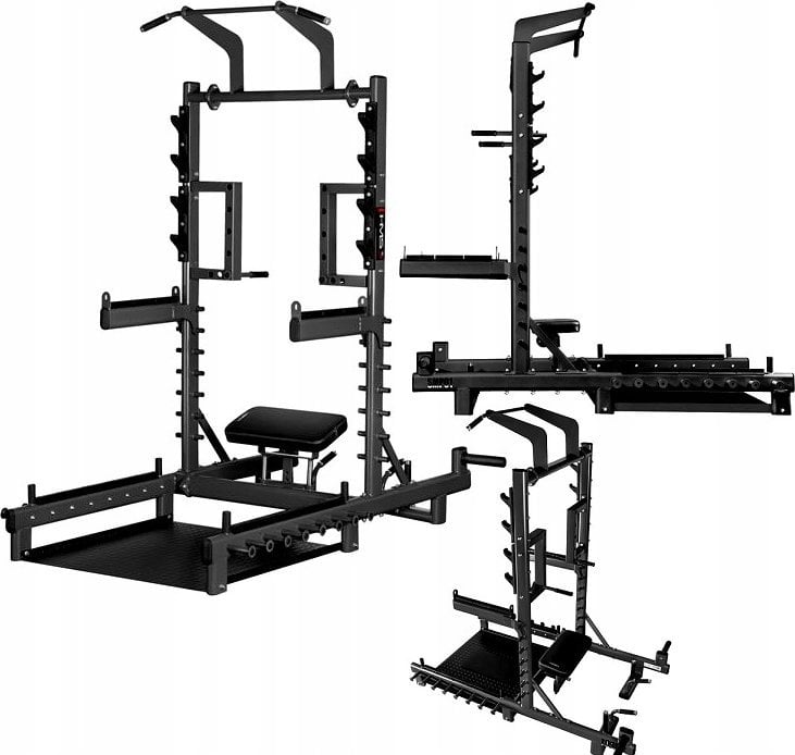 SMP01 STOJAK MULTIFUNKCYJNY Z PLATFORMĄ DO PODNOSZENIA CIĘŻARÓW I HIP THRUST COMMERCIAL HMS
