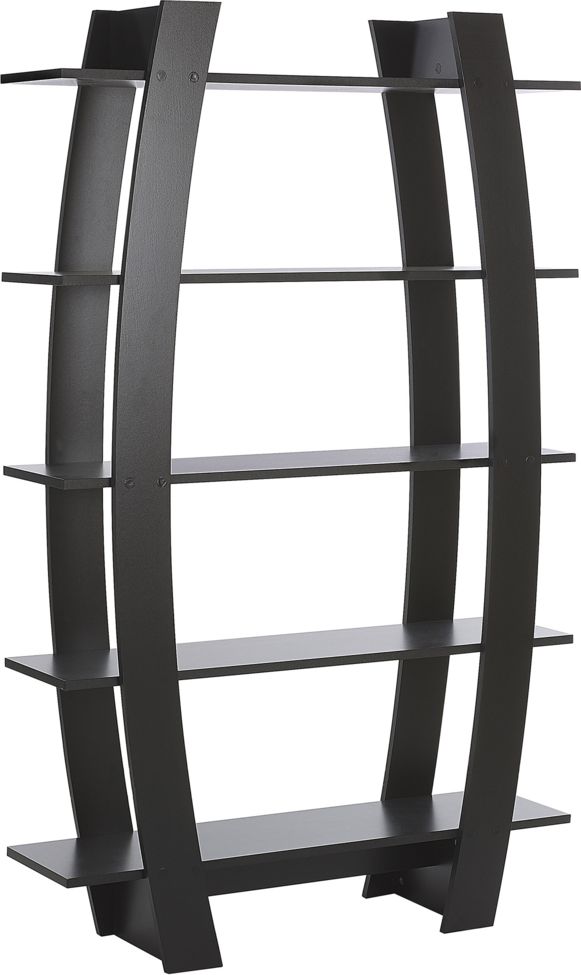 Beliani Regał 5 półek czarny KENER