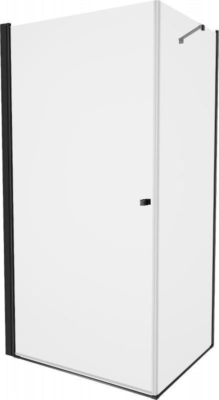 Mexen Mexen Pretoria kabina prysznicowa uchylna 80 x 90 cm, transparent, czarny - 852-080-090-70-00