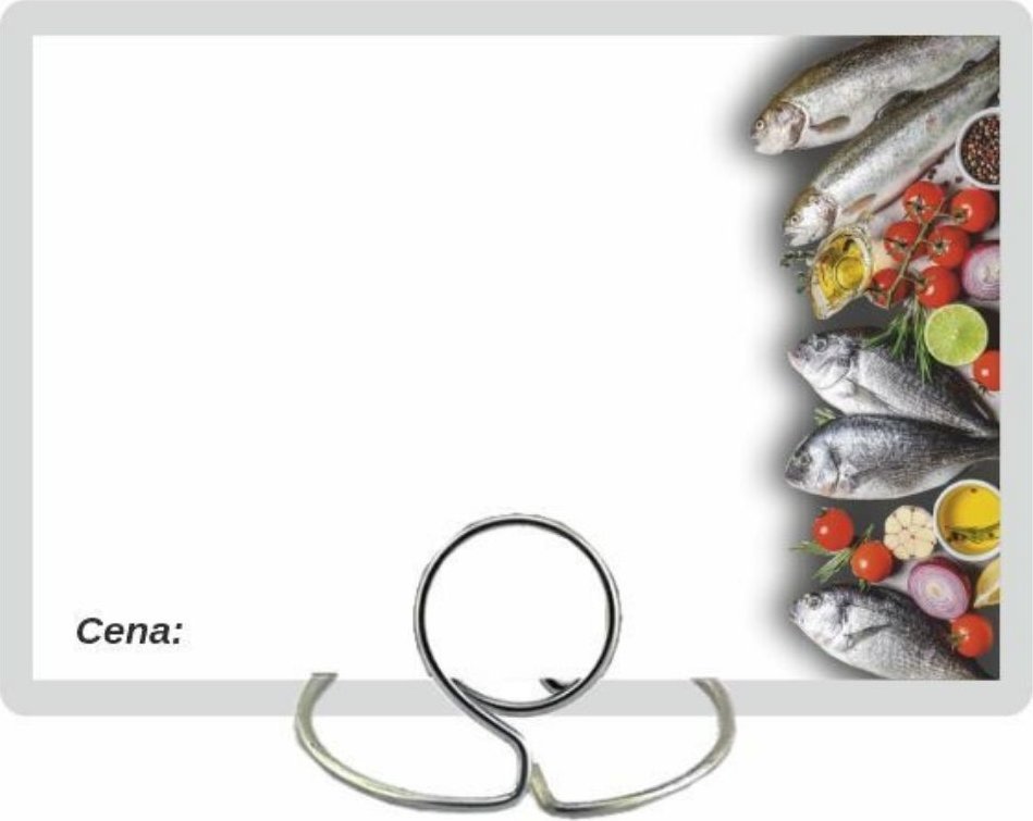 StudioCen Klasyczne cenówki laminowane na ryby 50 szt.