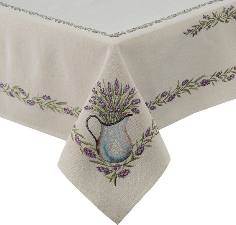 Eurofirany Obrus gobelinowy lawenda 140X180 naturalny