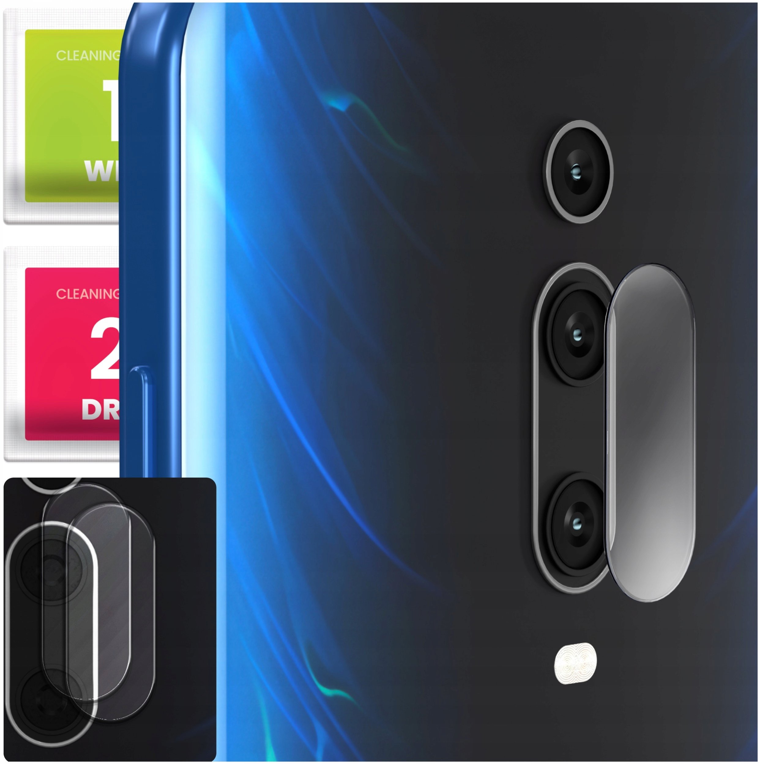 2-PAK Szkło Na Aparat Do Xiaomi Mi 9T (Hartowane, Ochronne, Na Obiektyw)