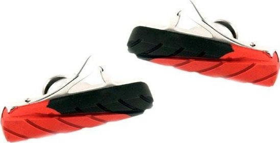 Clarks Klocki hamulcowe CLARK'S CP471 SZOSA (Shimano, Campagnolo, Warunki Suche i Mokre, Obudowa CNC) 52mm czarno-czerwone uniwersalny