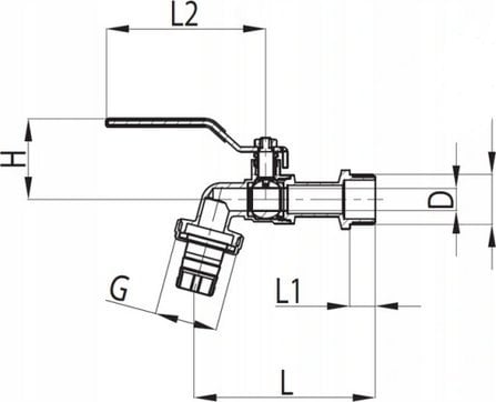Perfexim Zawór kulowy czerpalny DN20 z dławikiem ze złšczka do węża PHA-009 G3/4 Z PN16 DN20 [10/100]